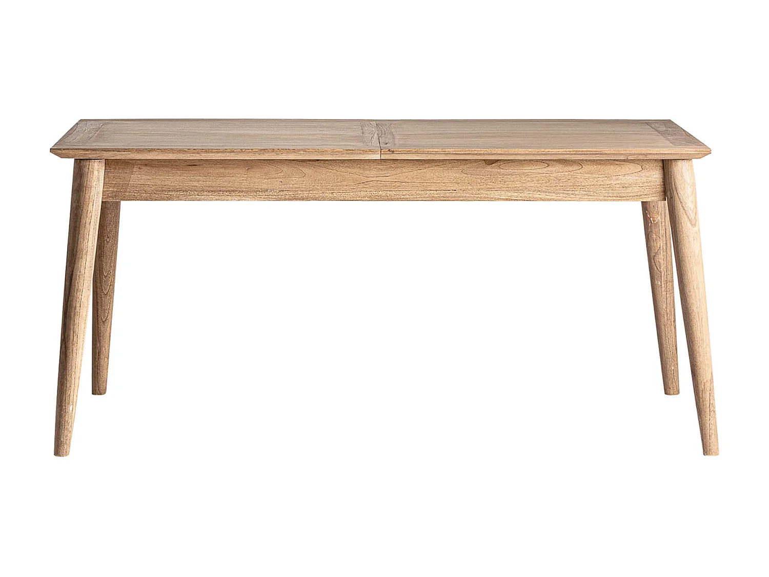 Table à rallonge en bois de mindi marron 160x80x76 cm