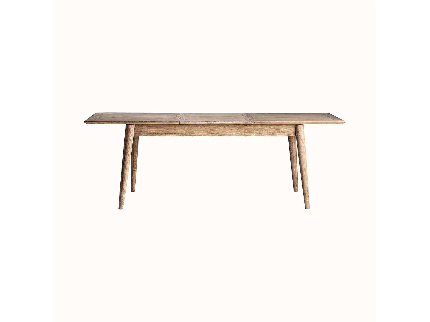 Table à rallonge en bois de mindi marron 160x80x76 cm