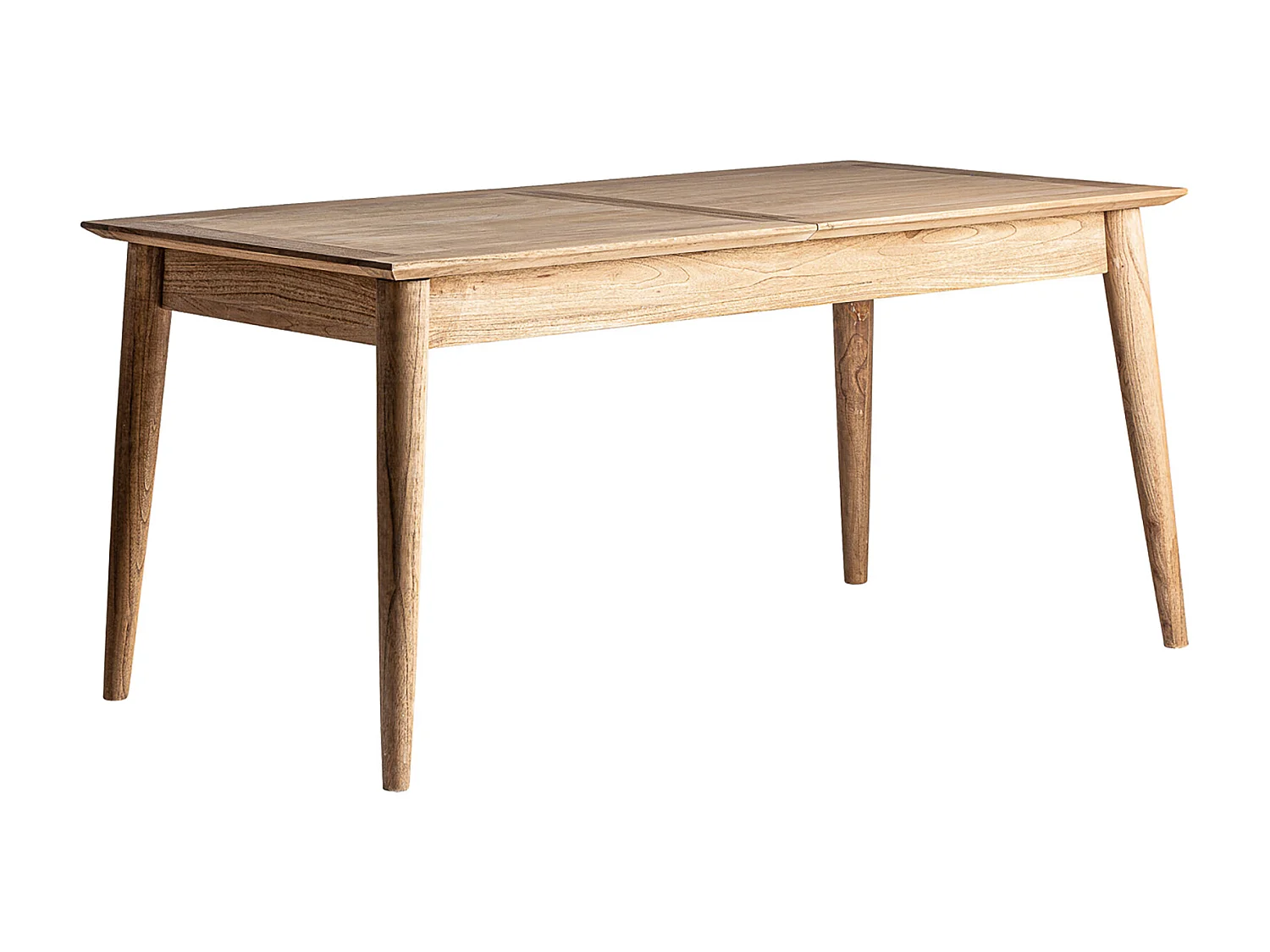 Table à rallonge en bois de mindi marron 160x80x76 cm