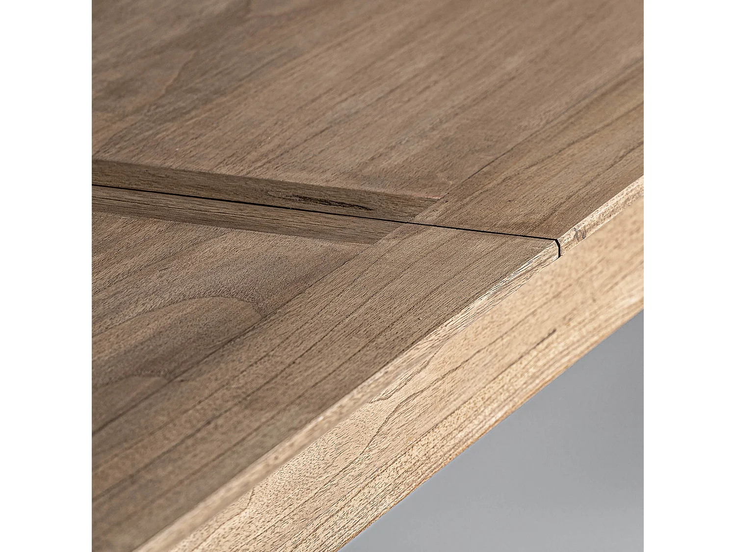 Table à rallonge en bois de mindi marron 160x80x76 cm