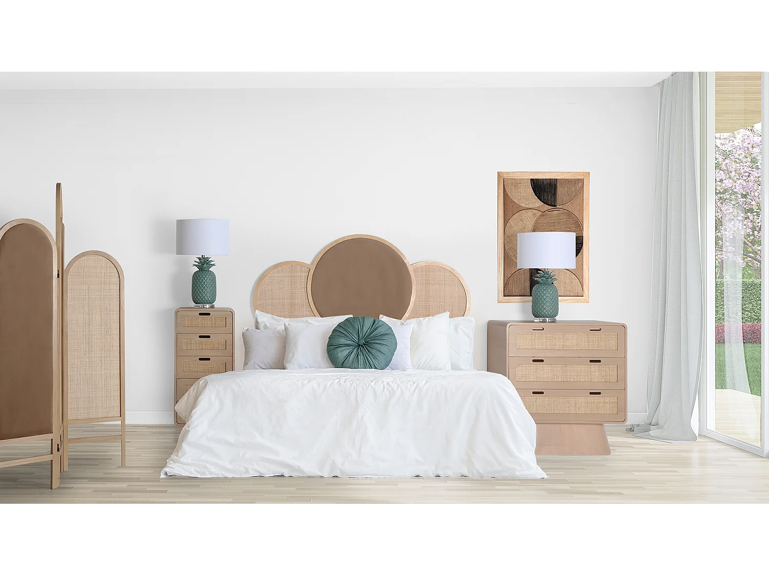 Cómoda de madera de pino en color marrón de 82x40x92cm