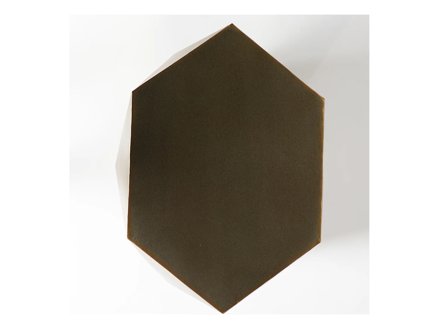 Table basse en fer cuivre 88x78x50 cm