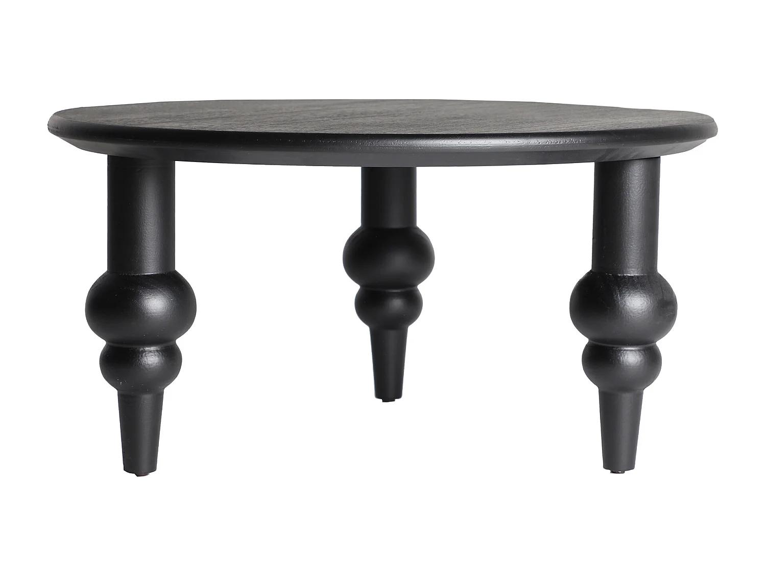 Table basse en bois de bouleau noir 80x80x40 cm