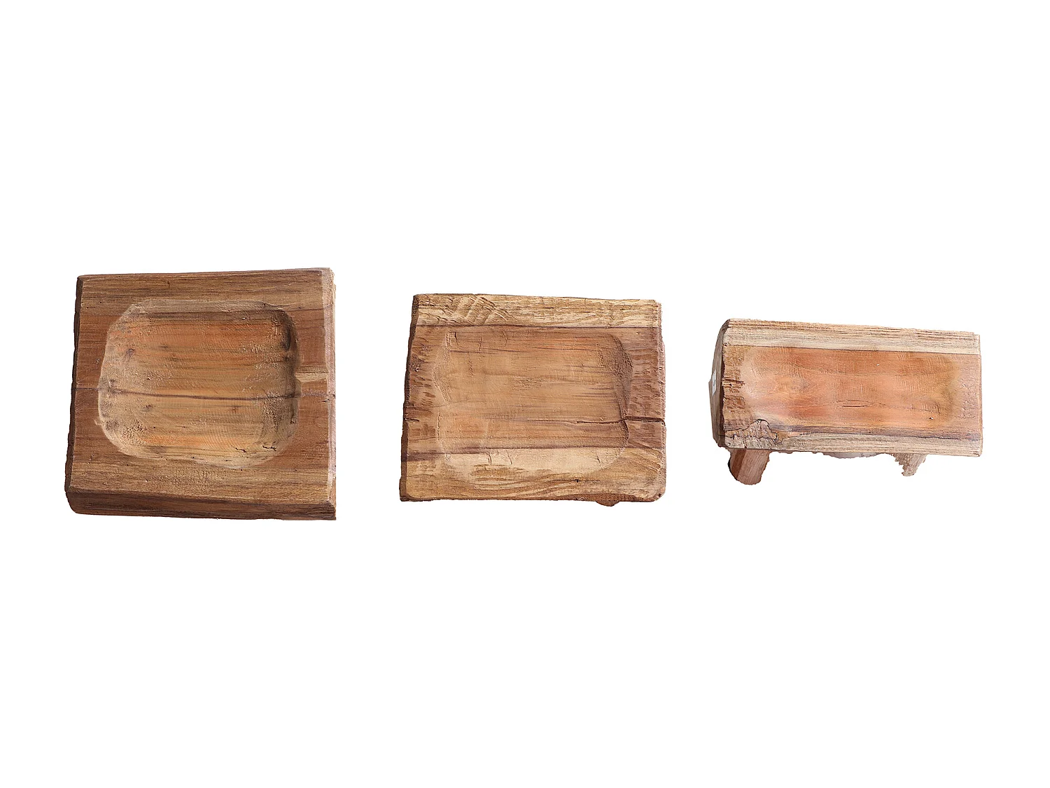 Cuenco de madera de mahogany en color marrón de 20x18x9cm - pack de 12