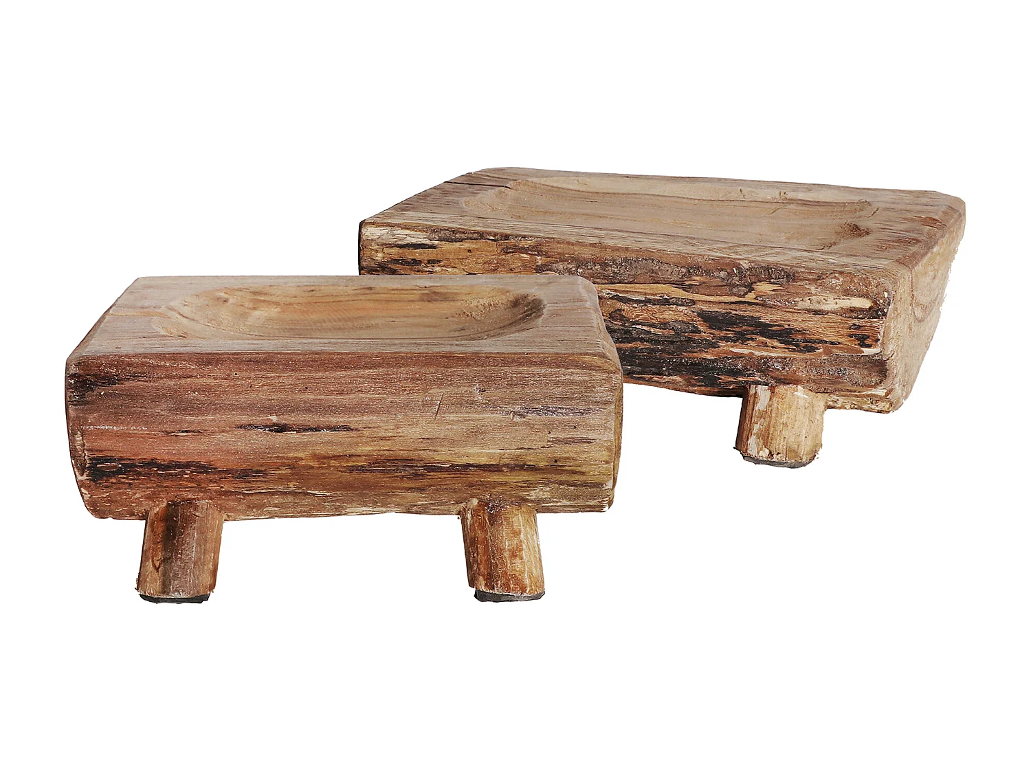 Bowl en bois de mahogany marron 20x18x9 cm - lot de 12