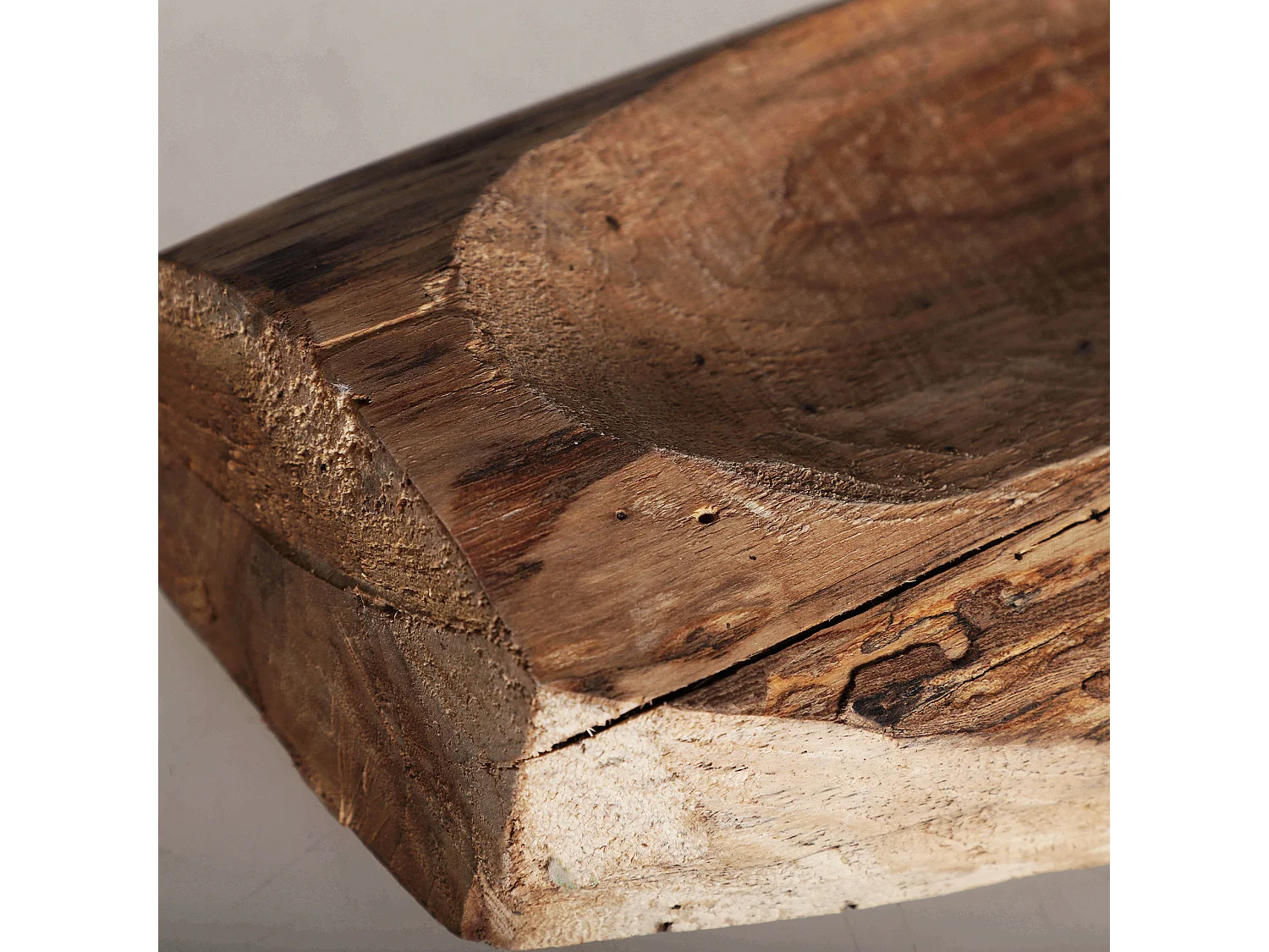 Cuenco de madera de mahogany en color marrón de 25x11x5cm - pack de 12