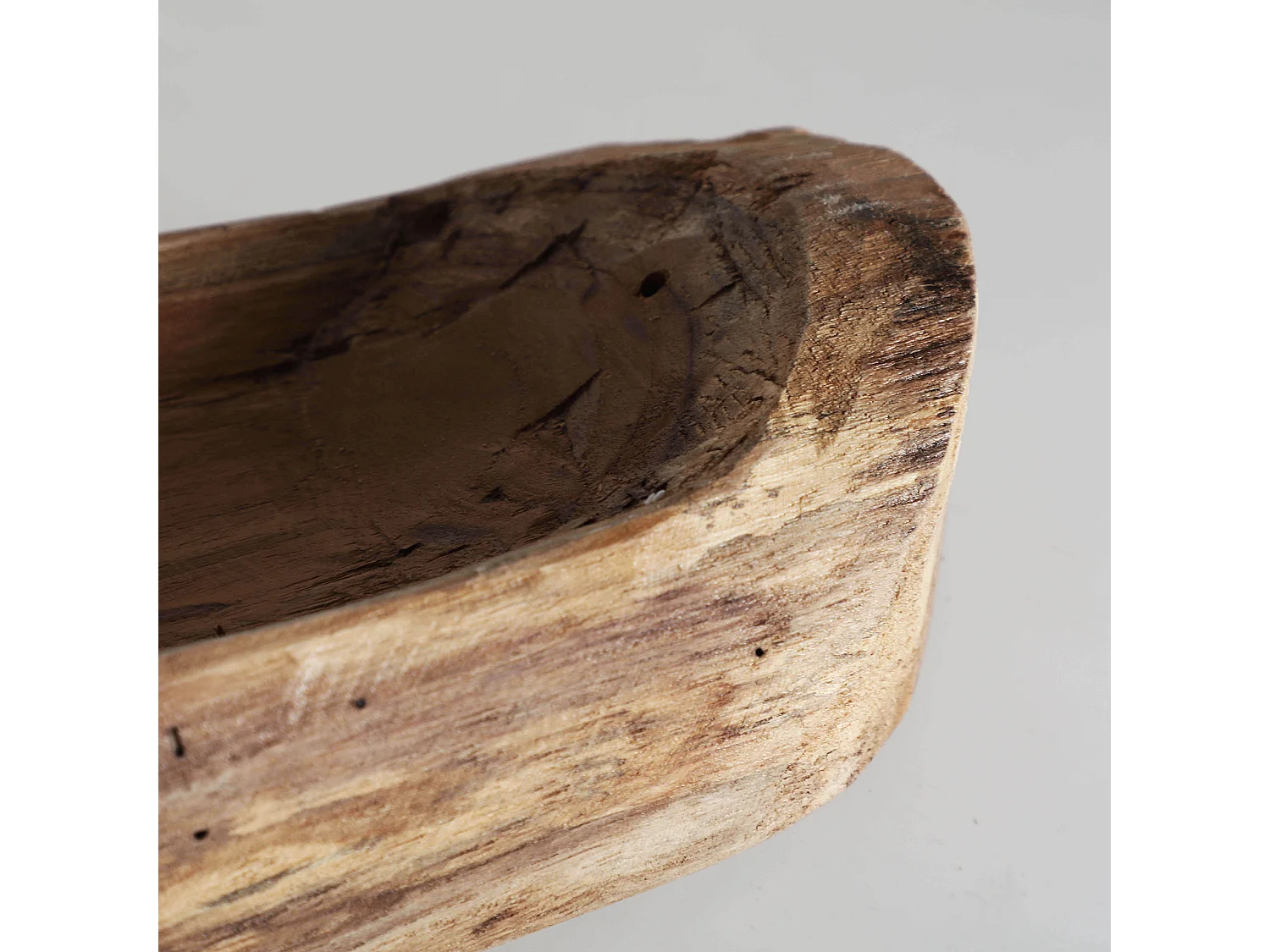 Bowl en bois de mahogany marron 25x11x5 cm - lot de 12
