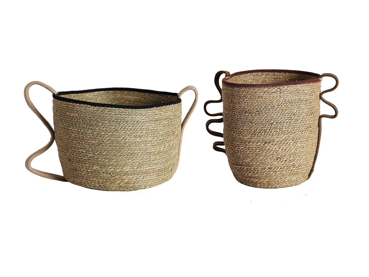 Corbeille en fibre naturelle  35x35x28 cm