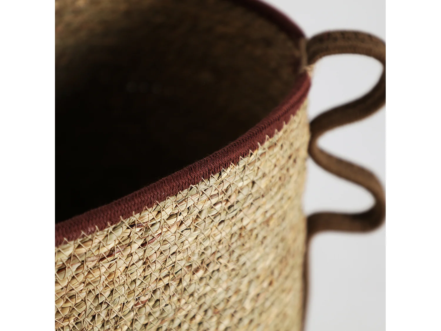 Corbeille en fibre naturelle  35x35x28 cm