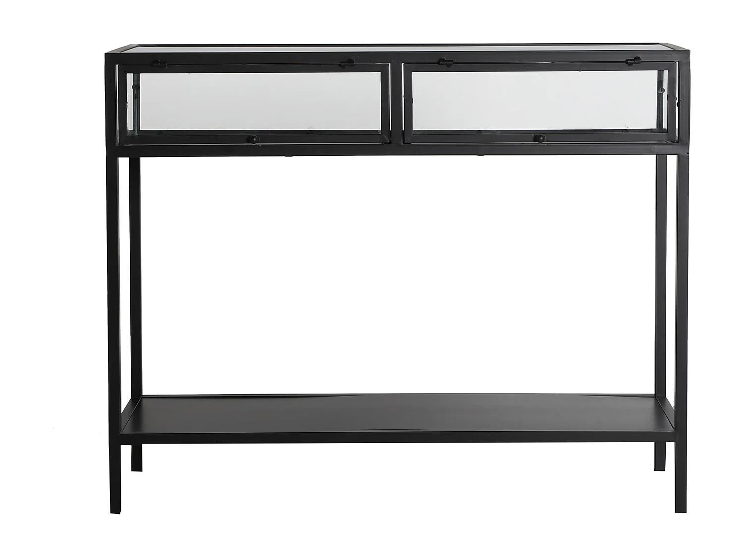 Console en fer noir 100x35x80 cm