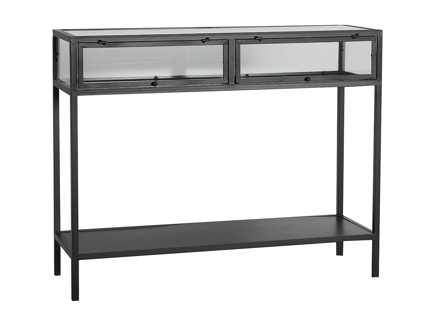 Console en fer noir 100x35x80 cm