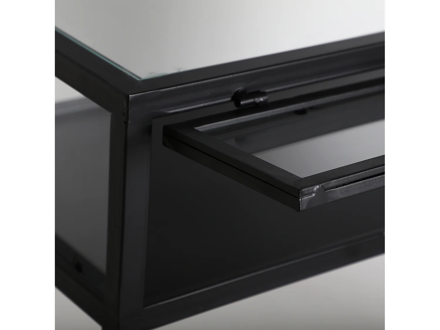 Console en fer noir 100x35x80 cm