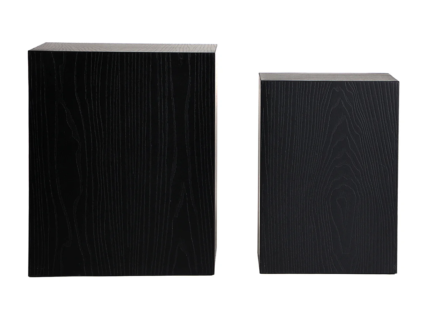 Sellettes en bois de sapin noir 30x30x40 cm