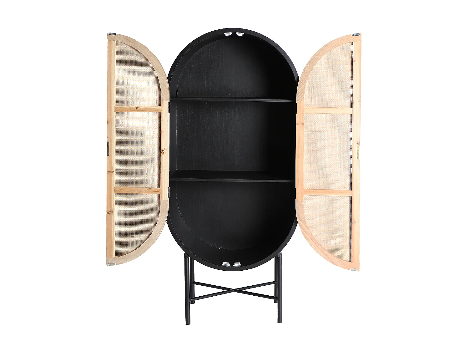 Armario de madera de pino en color negro