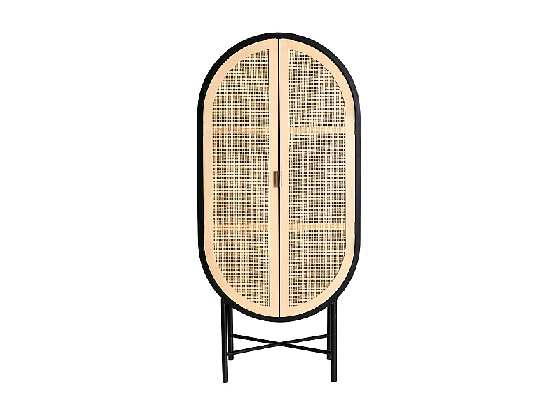 Armario de madera de pino en color negro