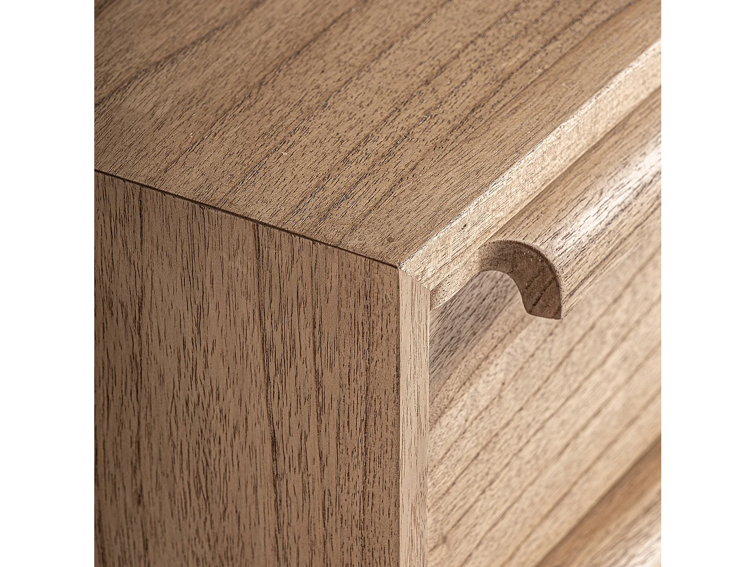 Table chevêt en bois de mindi marron 55x45x65 cm