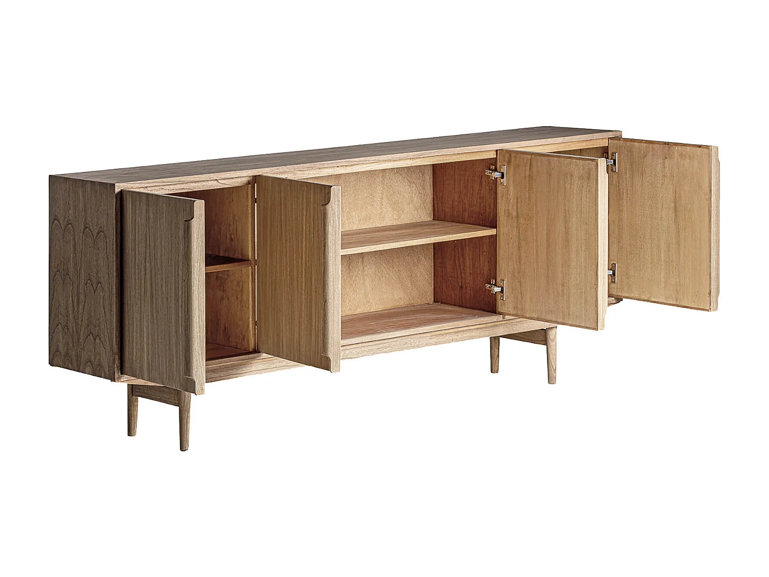 Buffet en bois de mindi marron 200x40x82 cm