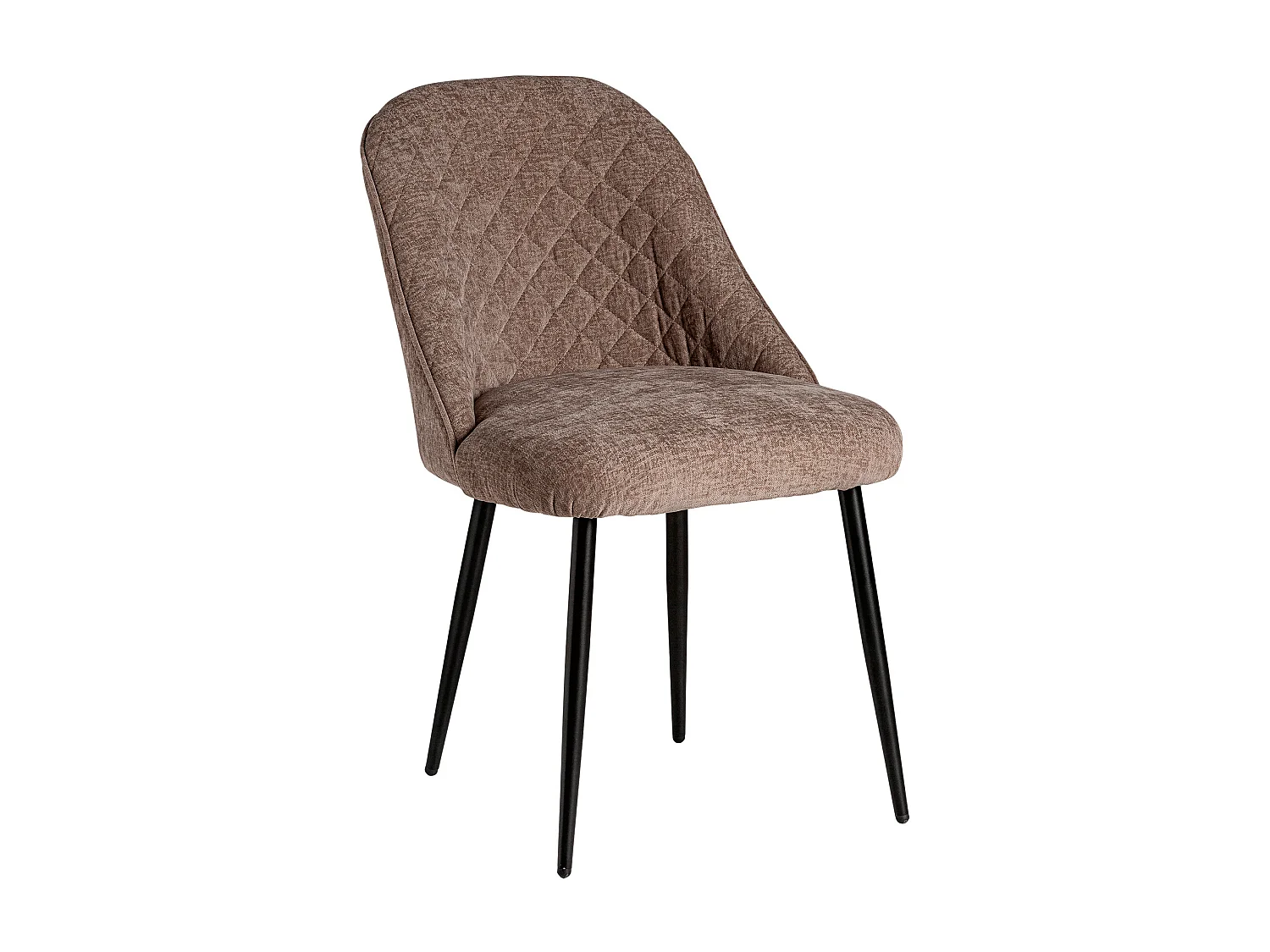 Chaise en polyester marron 53x62x84 cm - lot de 2