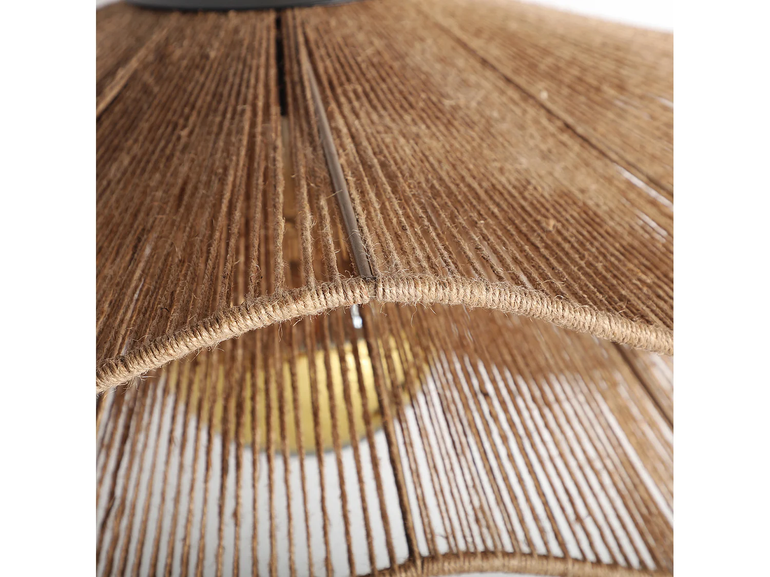 Lustre en jute marron 50x50x25 cm