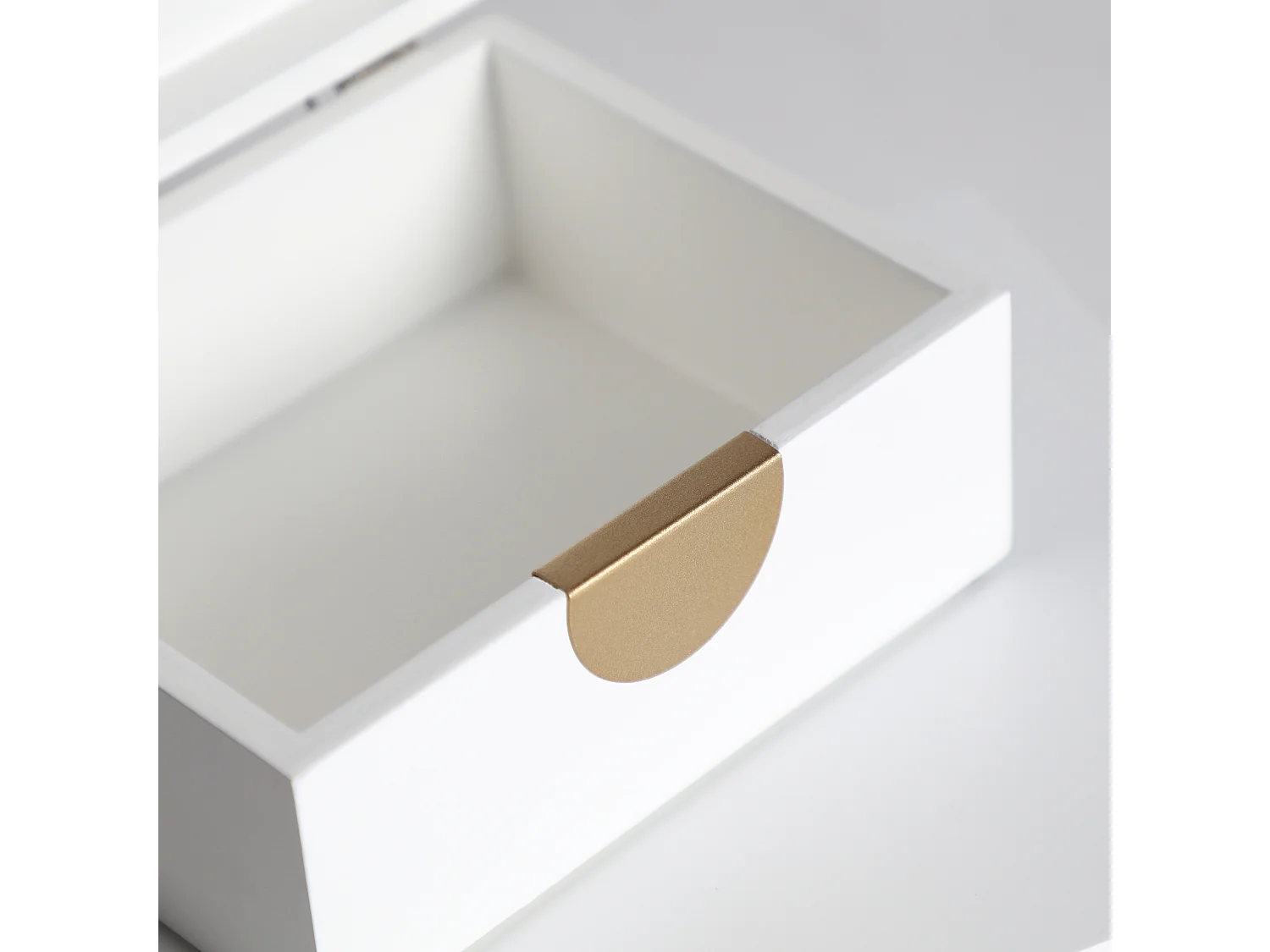 Caja de madera dm en color blanco - pack de 2