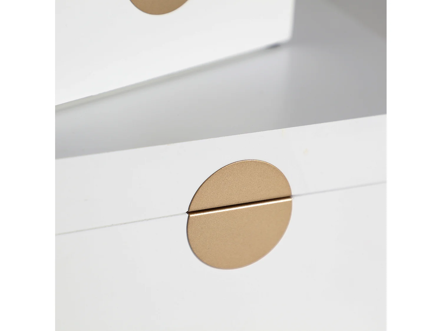 Caja de madera dm en color blanco - pack de 2