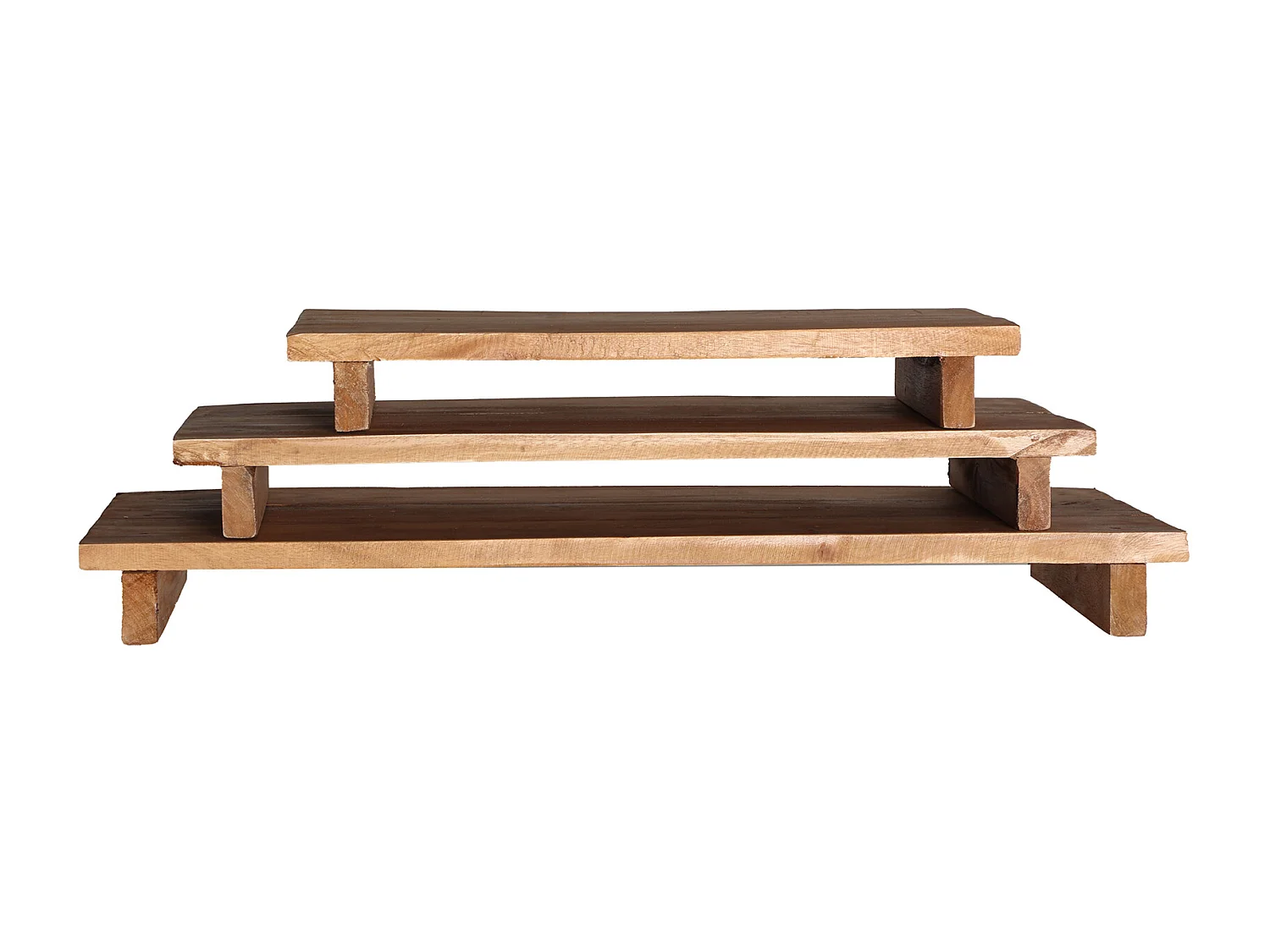 Tabla de madera de mahogany en color marrón de 60x26x5cm - pack de 3