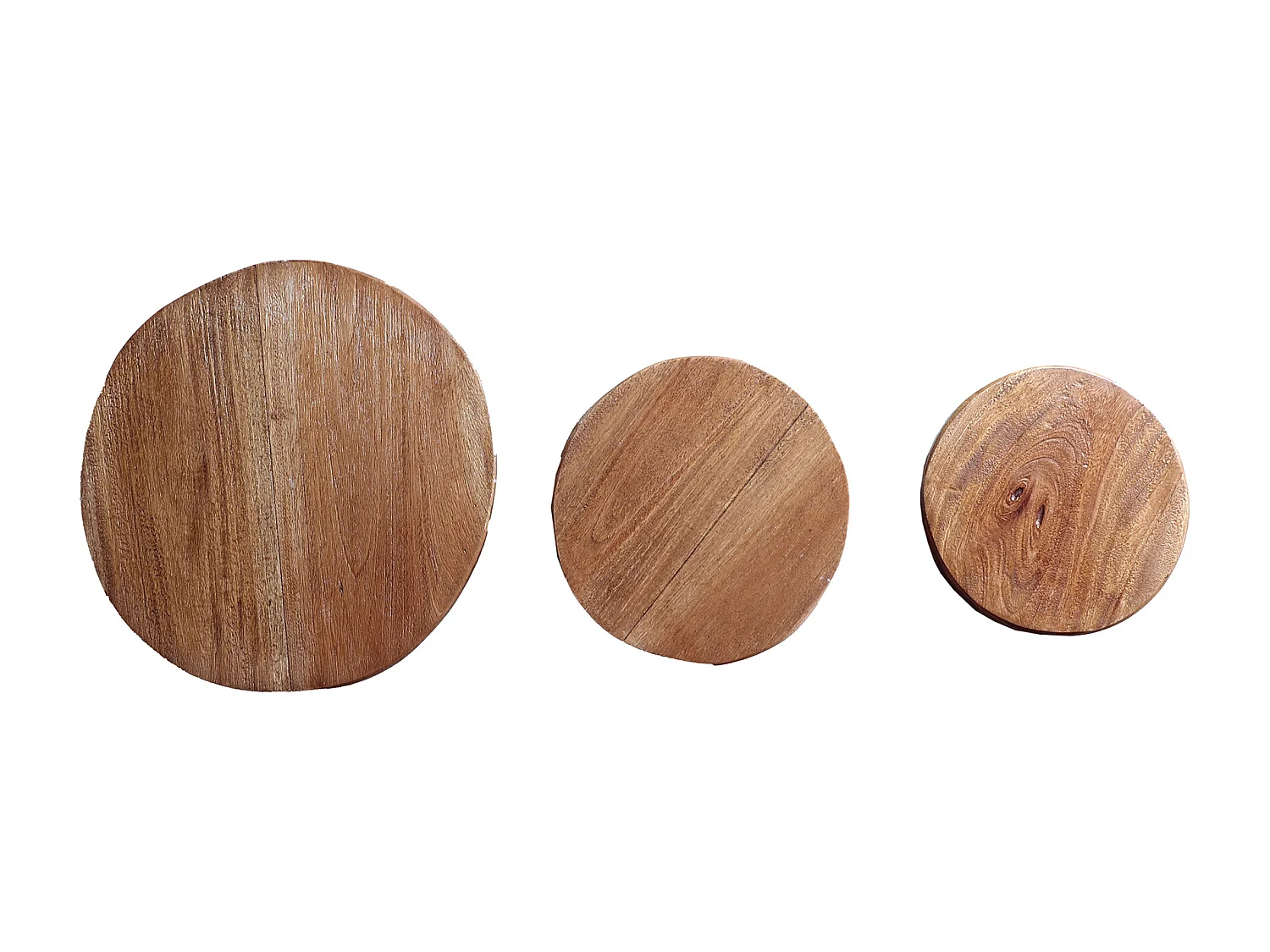 Tabla de madera de mahogany en color marrón de 29x29x4cm - pack de 3