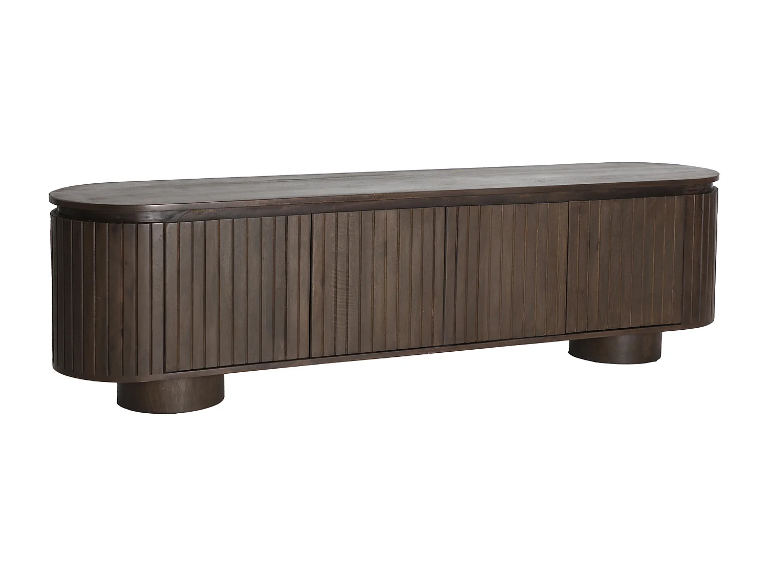 Meuble tv en bois de mangue marron 180x40x50 cm