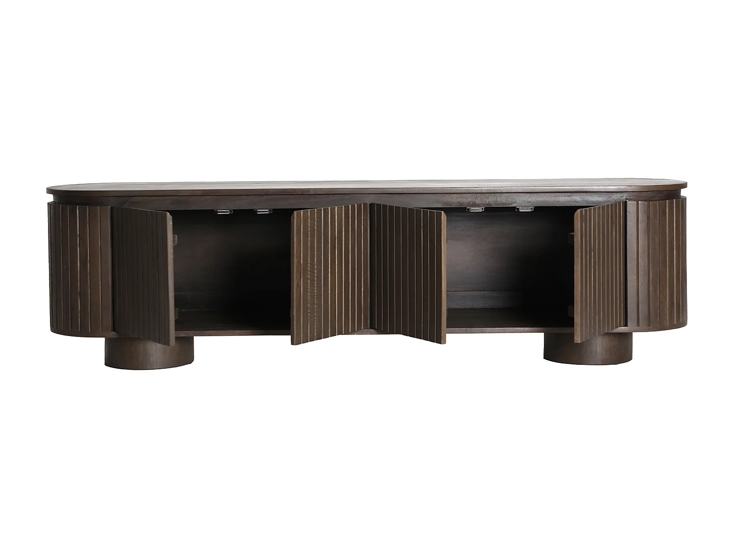 Meuble tv en bois de mangue marron 180x40x50 cm