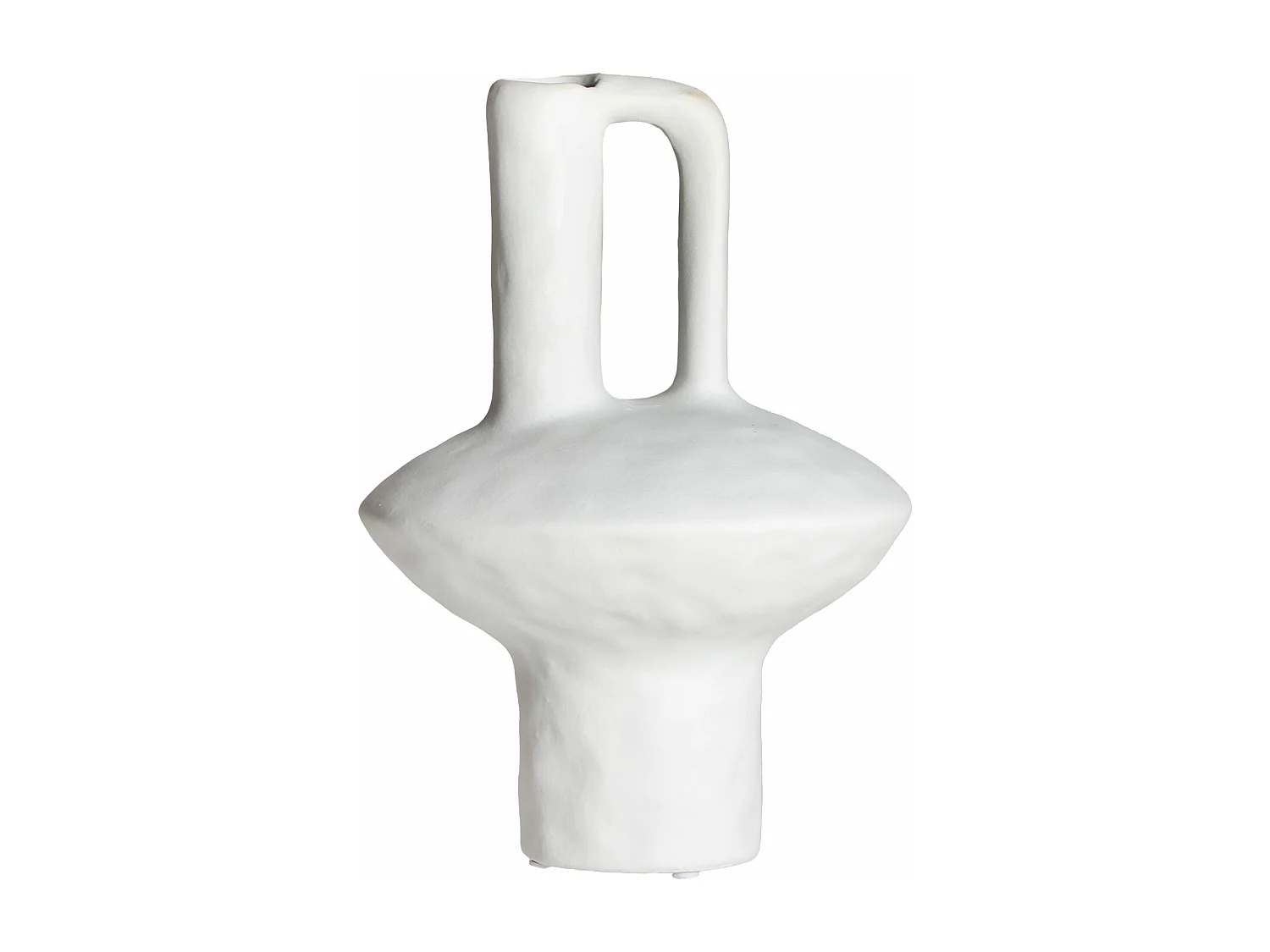 Vase en céramique blanc 19x19x27 cm