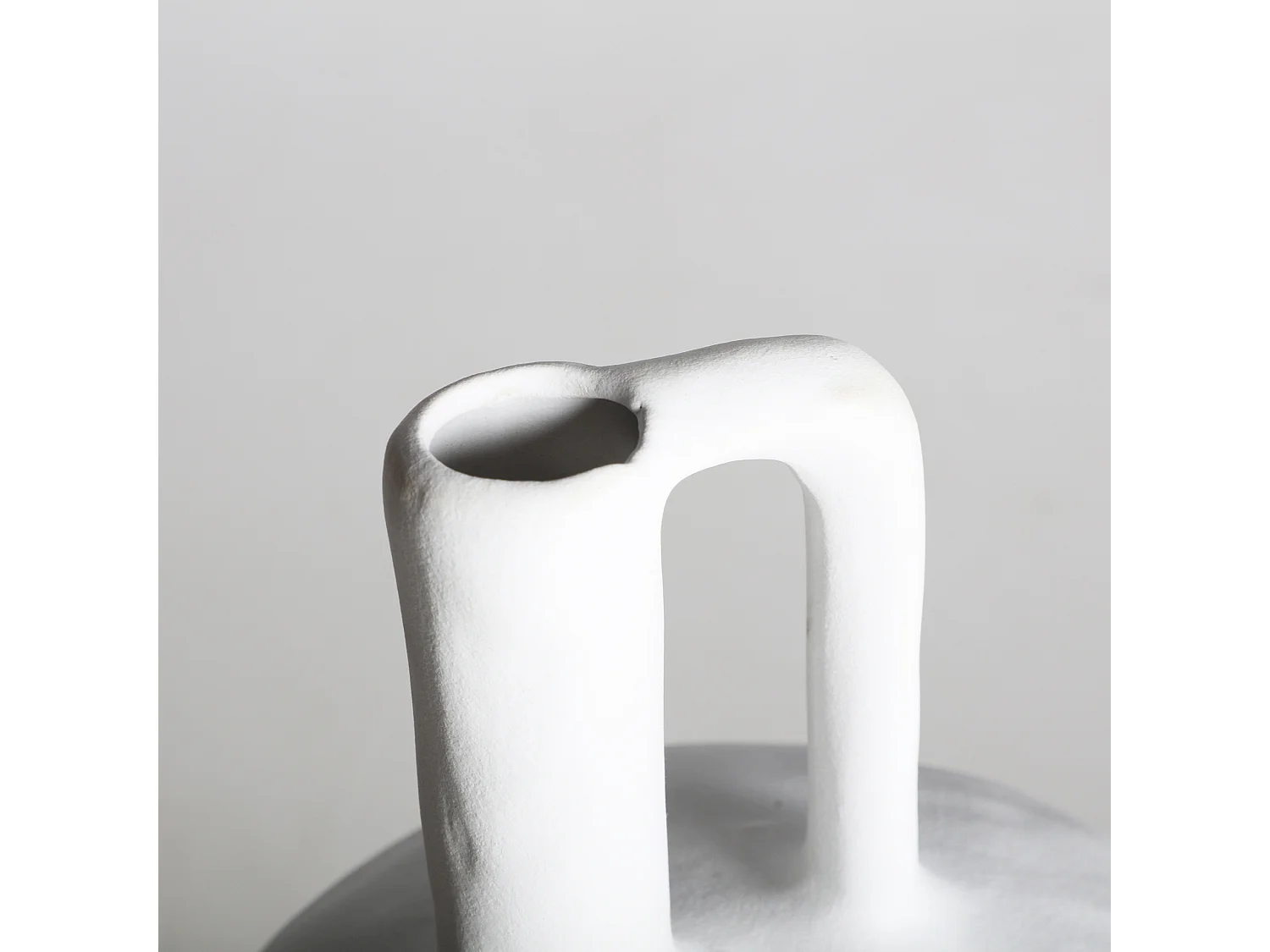 Vase en céramique blanc 19x19x27 cm