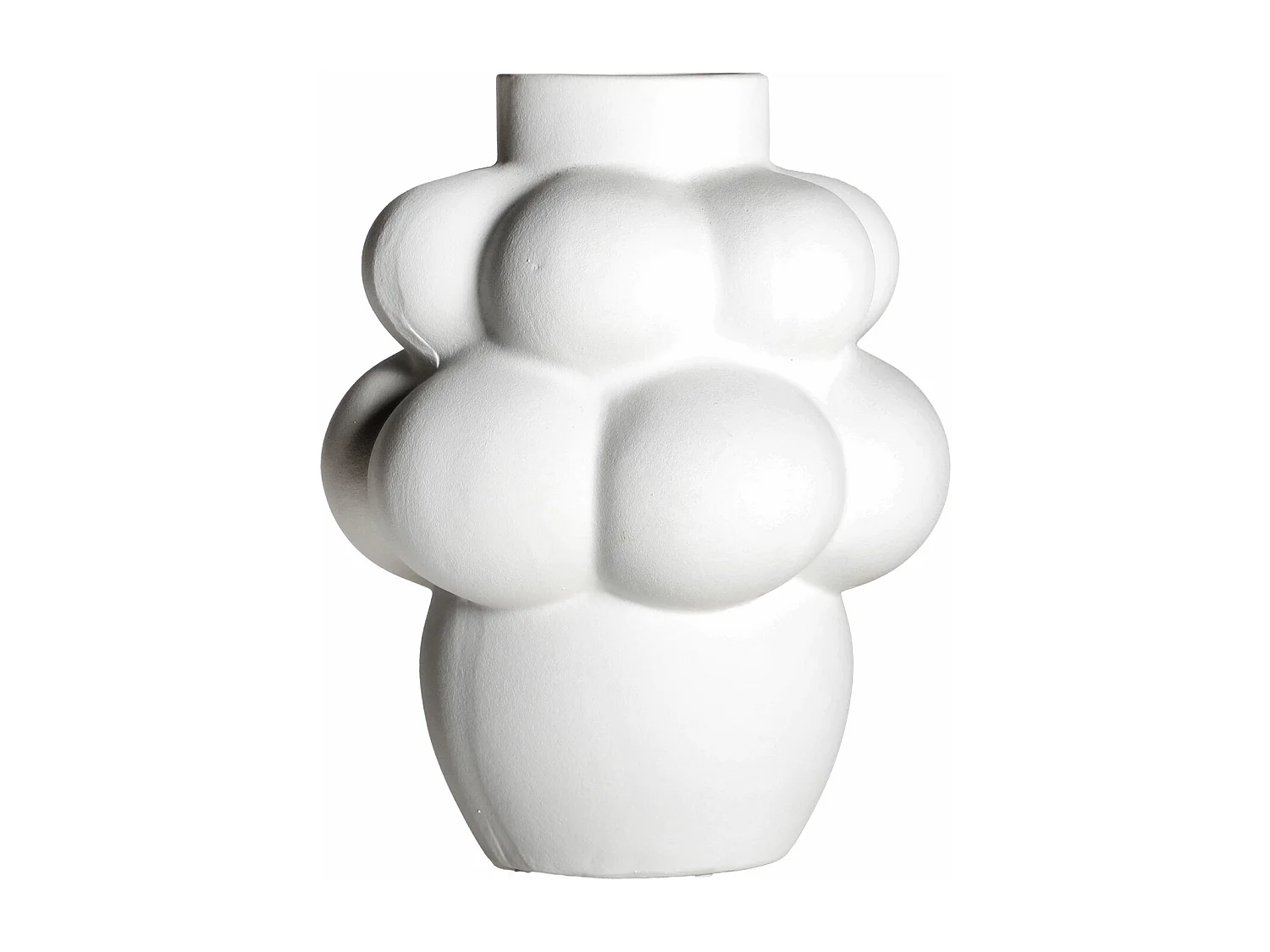 Vase en céramique blanc 28x28x36 cm