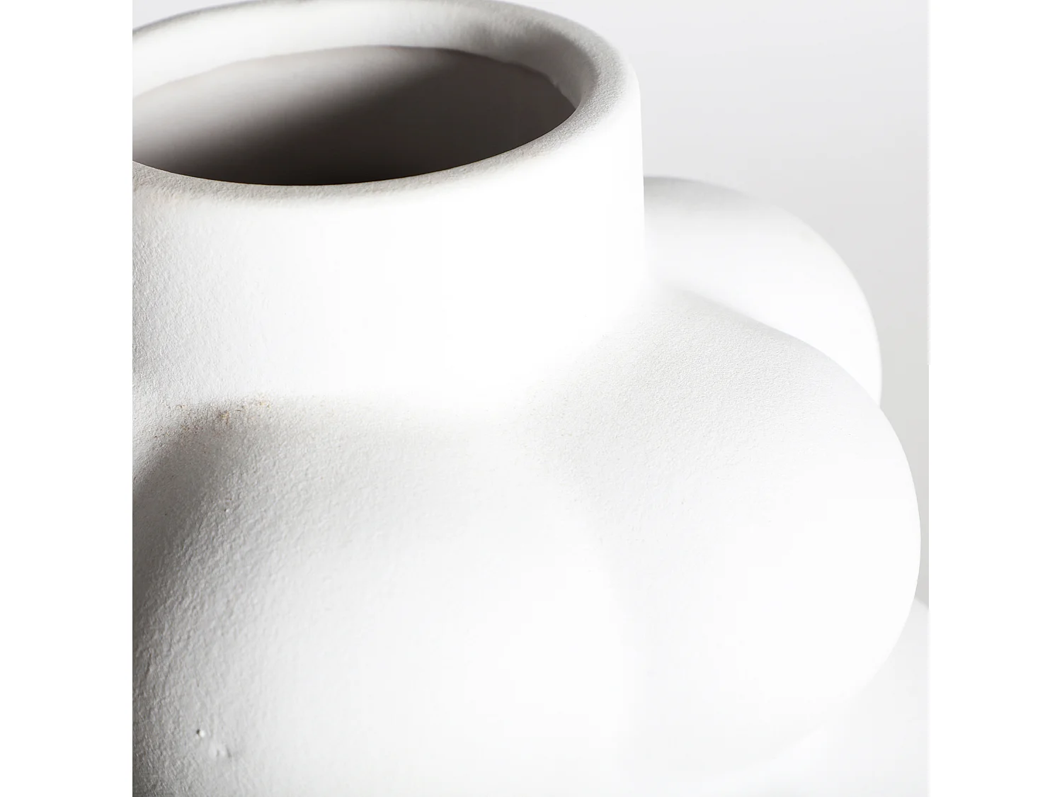 Vase en céramique blanc 28x28x36 cm