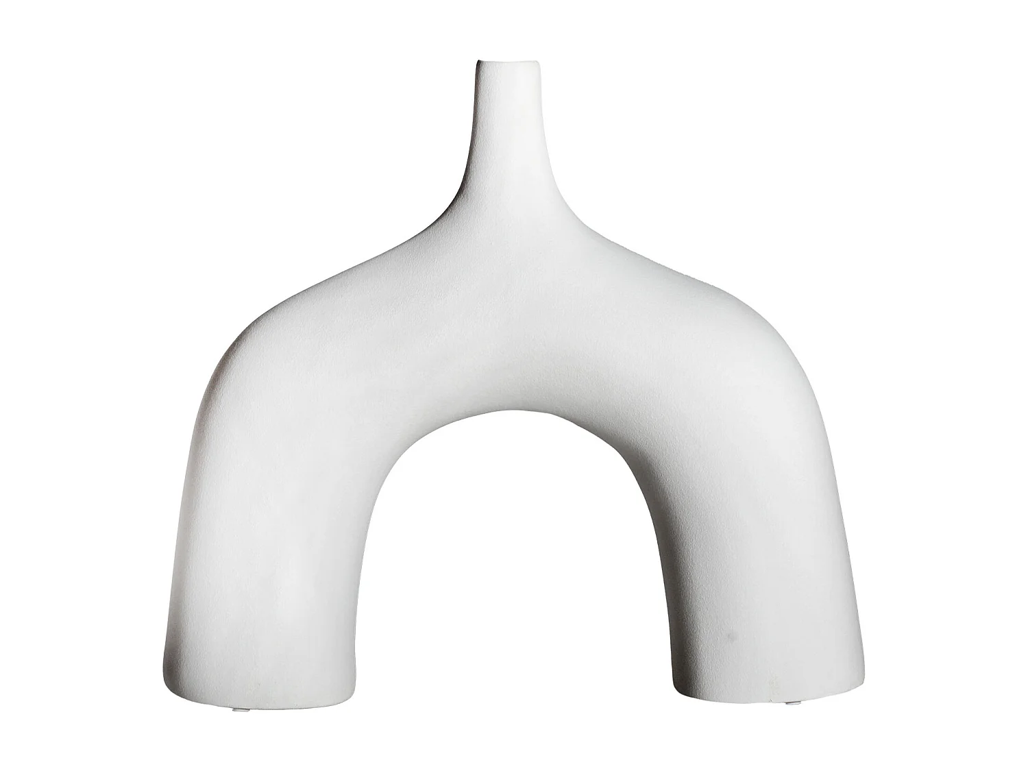 Vase en céramique blanc 34x10x33 cm