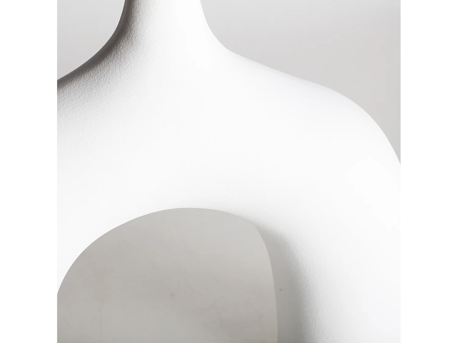 Vase en céramique blanc 34x10x33 cm