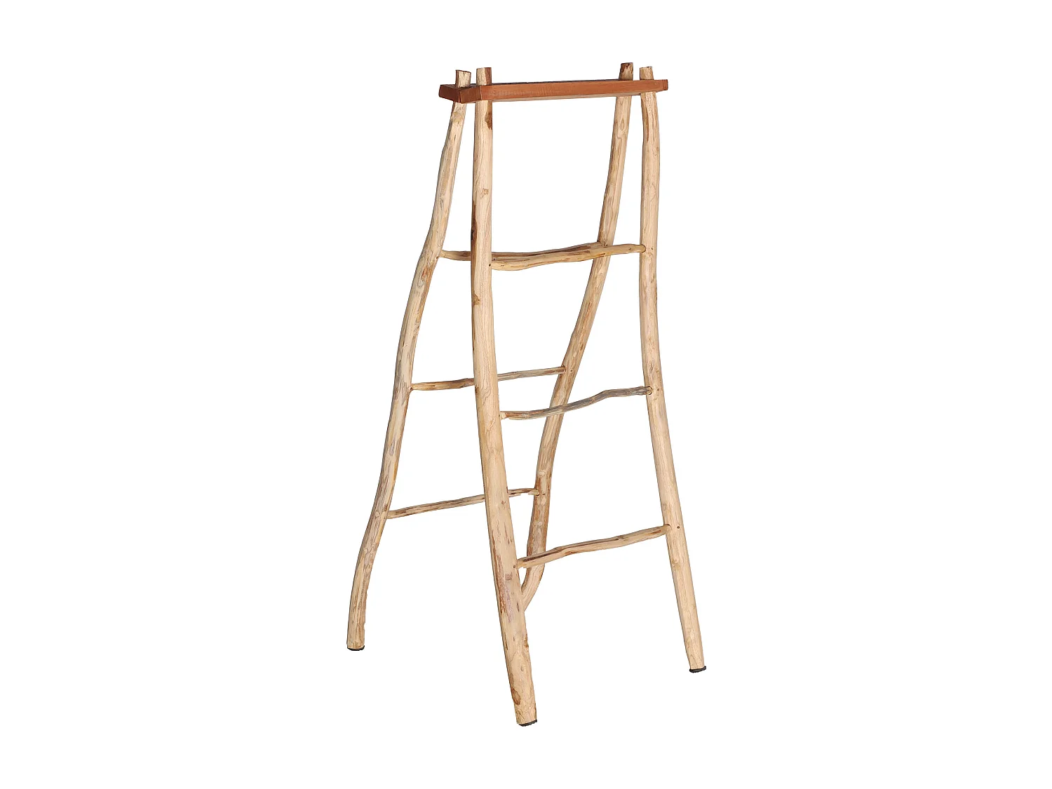 Porte serviettes en bois de mahogany marron 55x65x127 cm