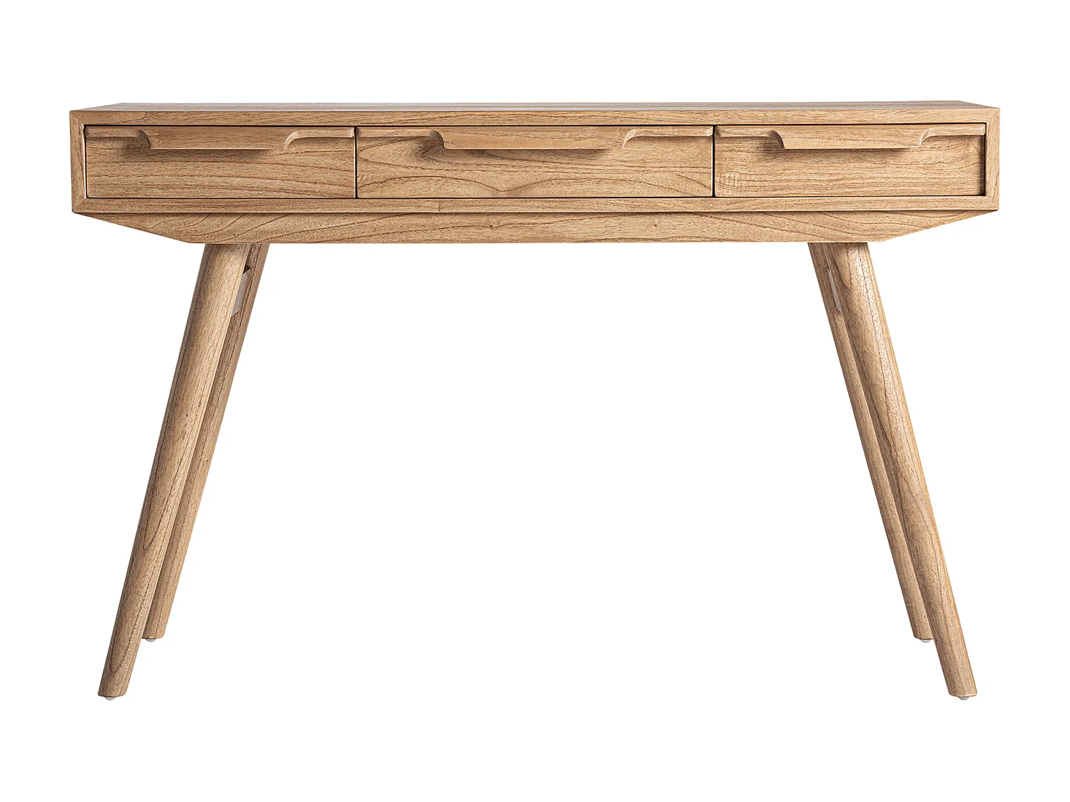 Escritorio de madera mindi en color marrón de 120x53x78cm