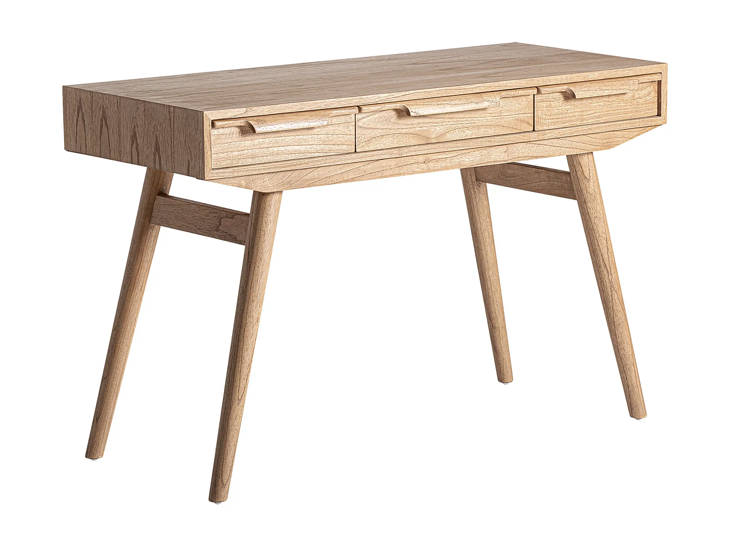 Escritorio de madera mindi en color marrón de 120x53x78cm