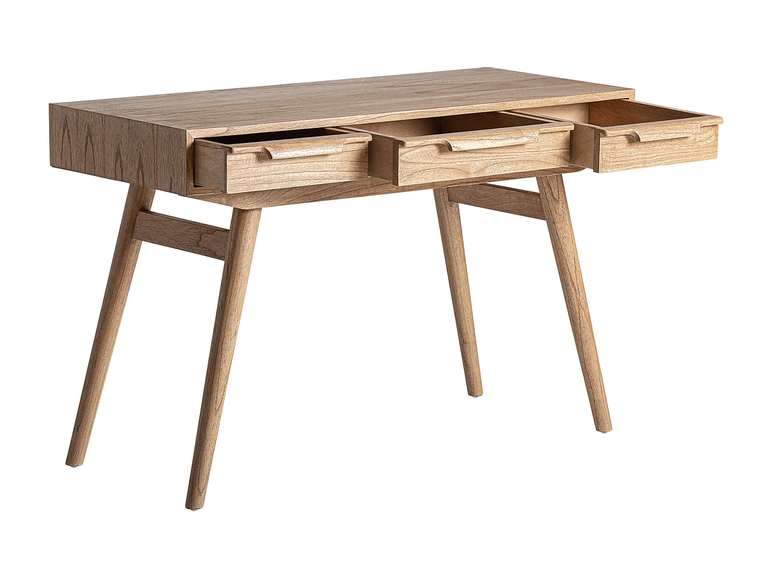 Escritorio de madera mindi en color marrón de 120x53x78cm