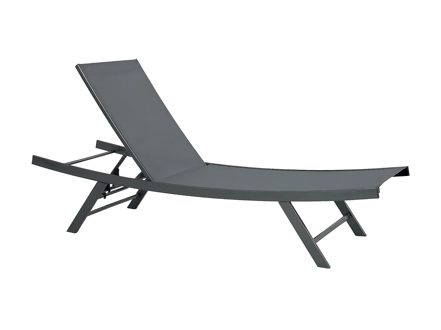 ARIO - Ensemble transat de jardin et table basse - Gris anthracite