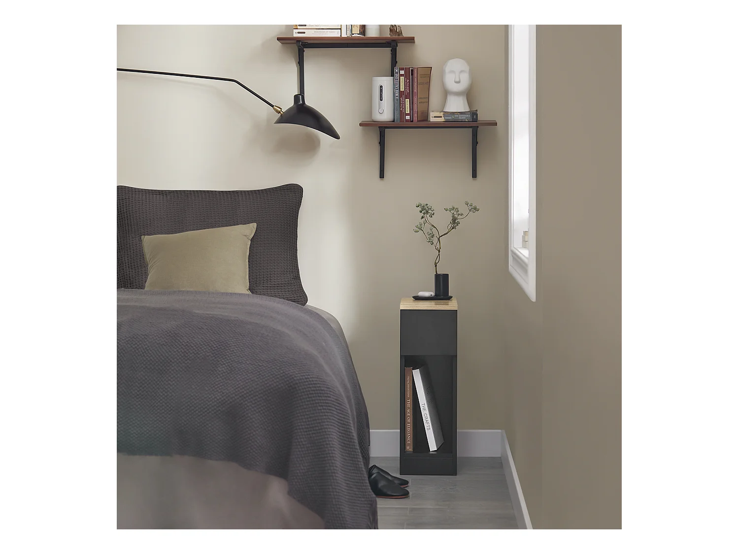 SoBuy 2 x Comodino 20x60x35cm FBT111-SCHx2