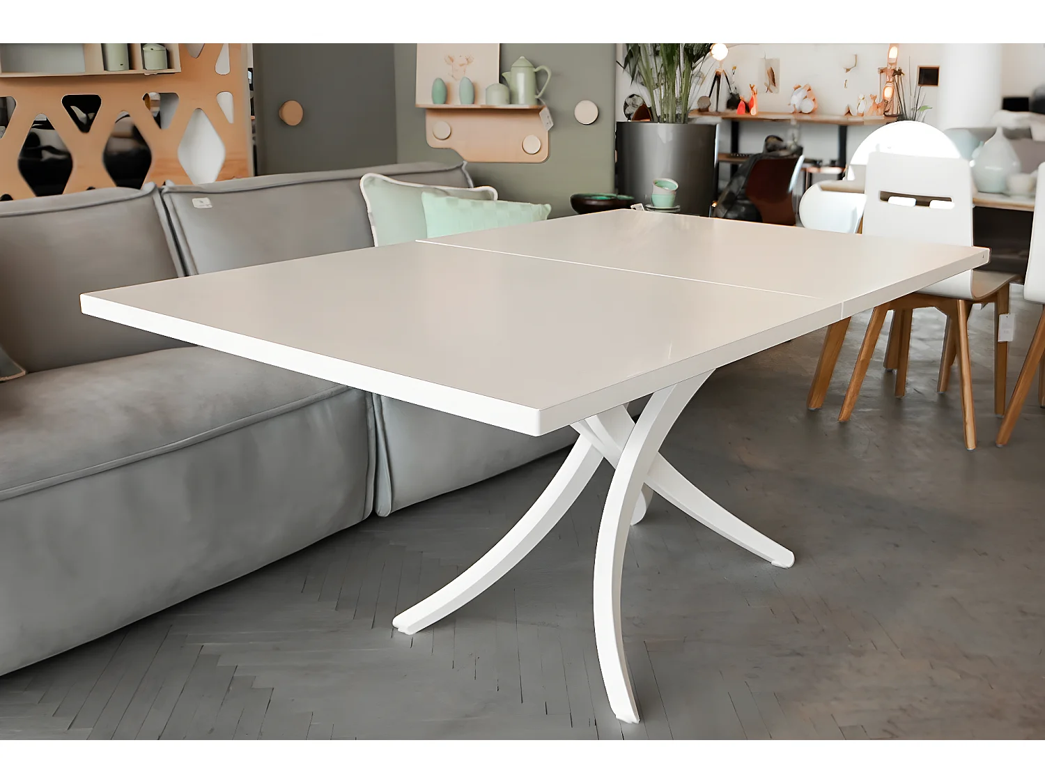Table extensible - 70-150x100 cm - blanc - SPIDER 3en1