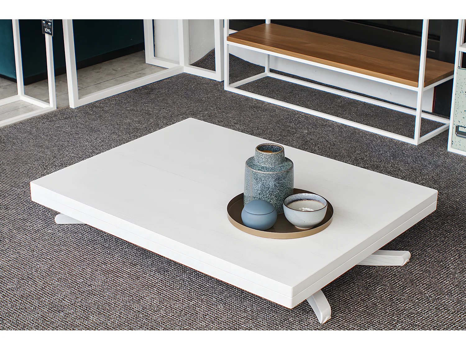 Table extensible - 70-150x100 cm - blanc - SPIDER 3en1