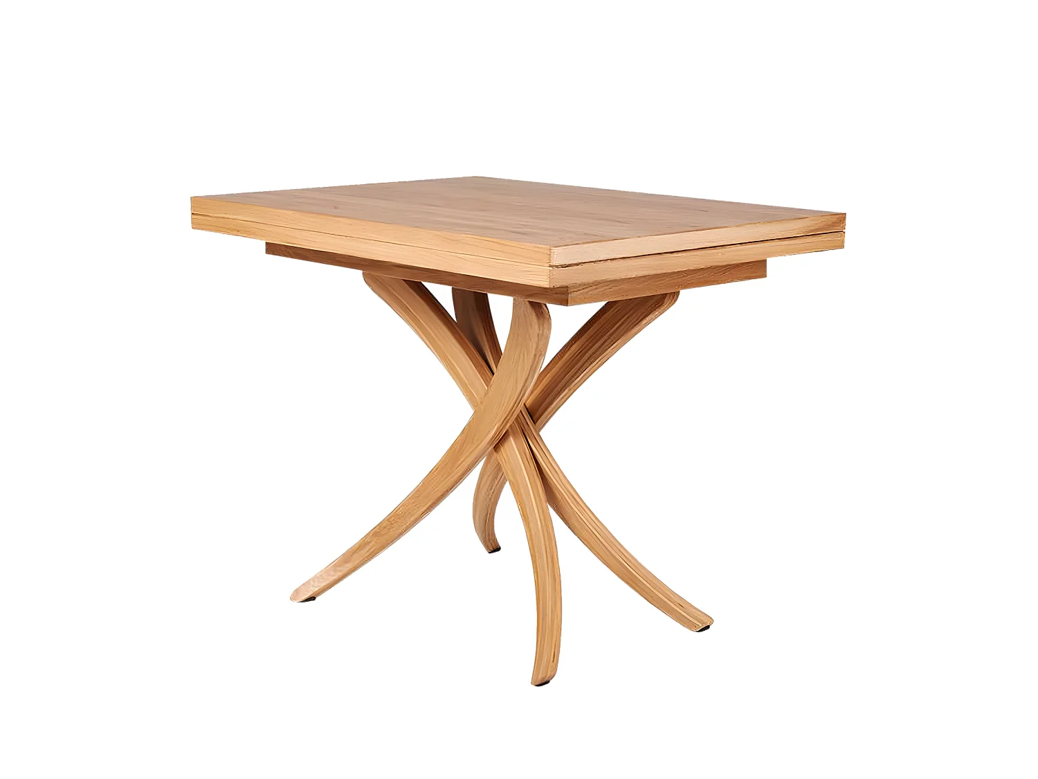 Table extensible - 70-150x100 cm - couleur naturelle - SPIDER 3en1