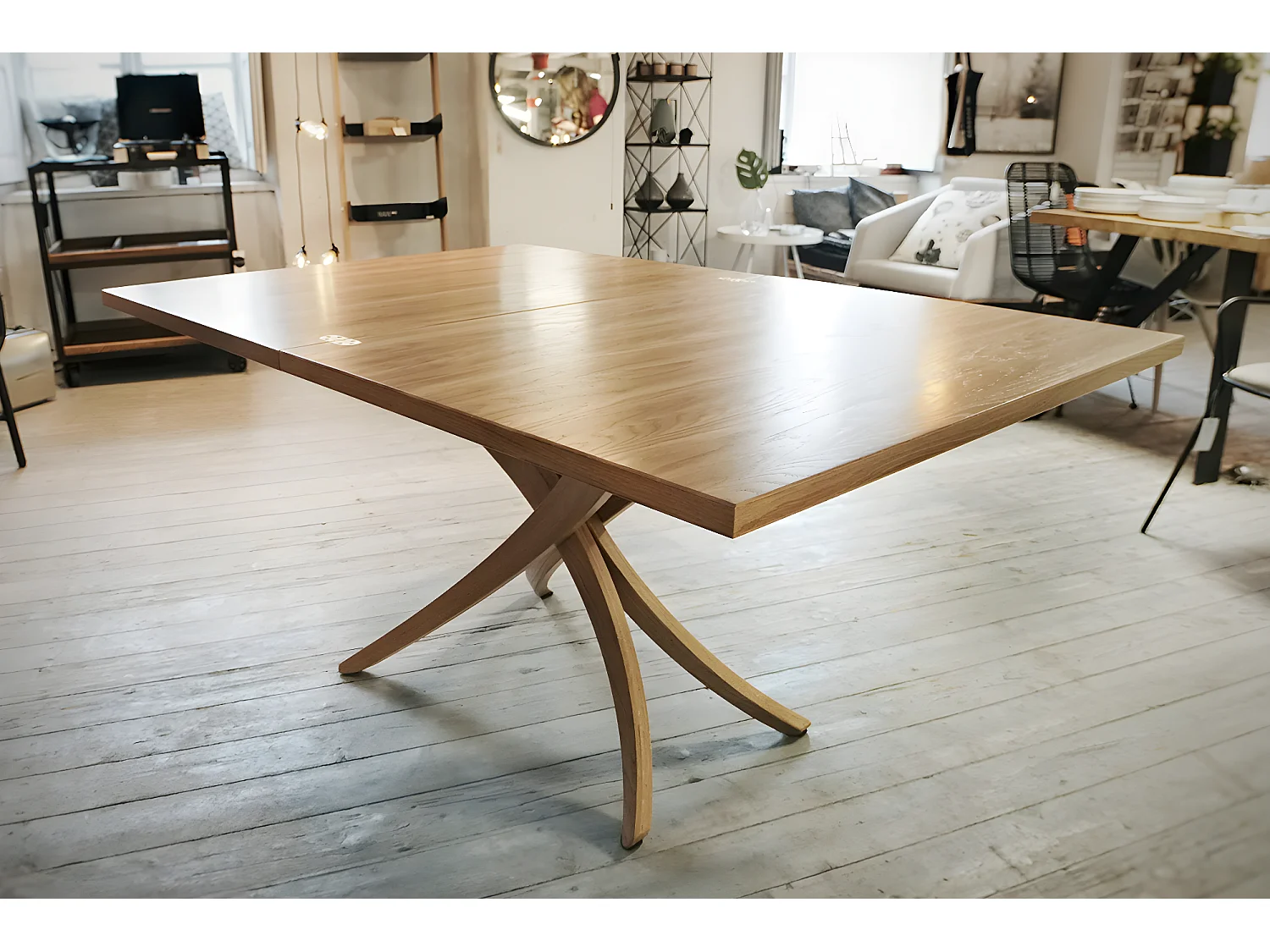 Table extensible - 70-150x100 cm - couleur naturelle - SPIDER 3en1