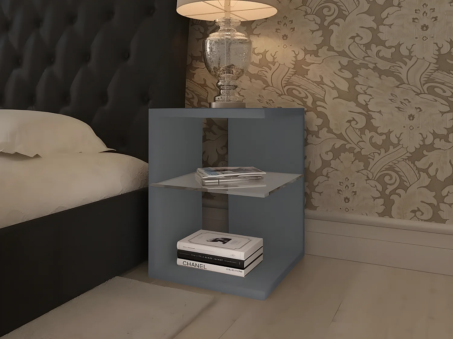 Mesa de Cabeceira Domus (Cinza)