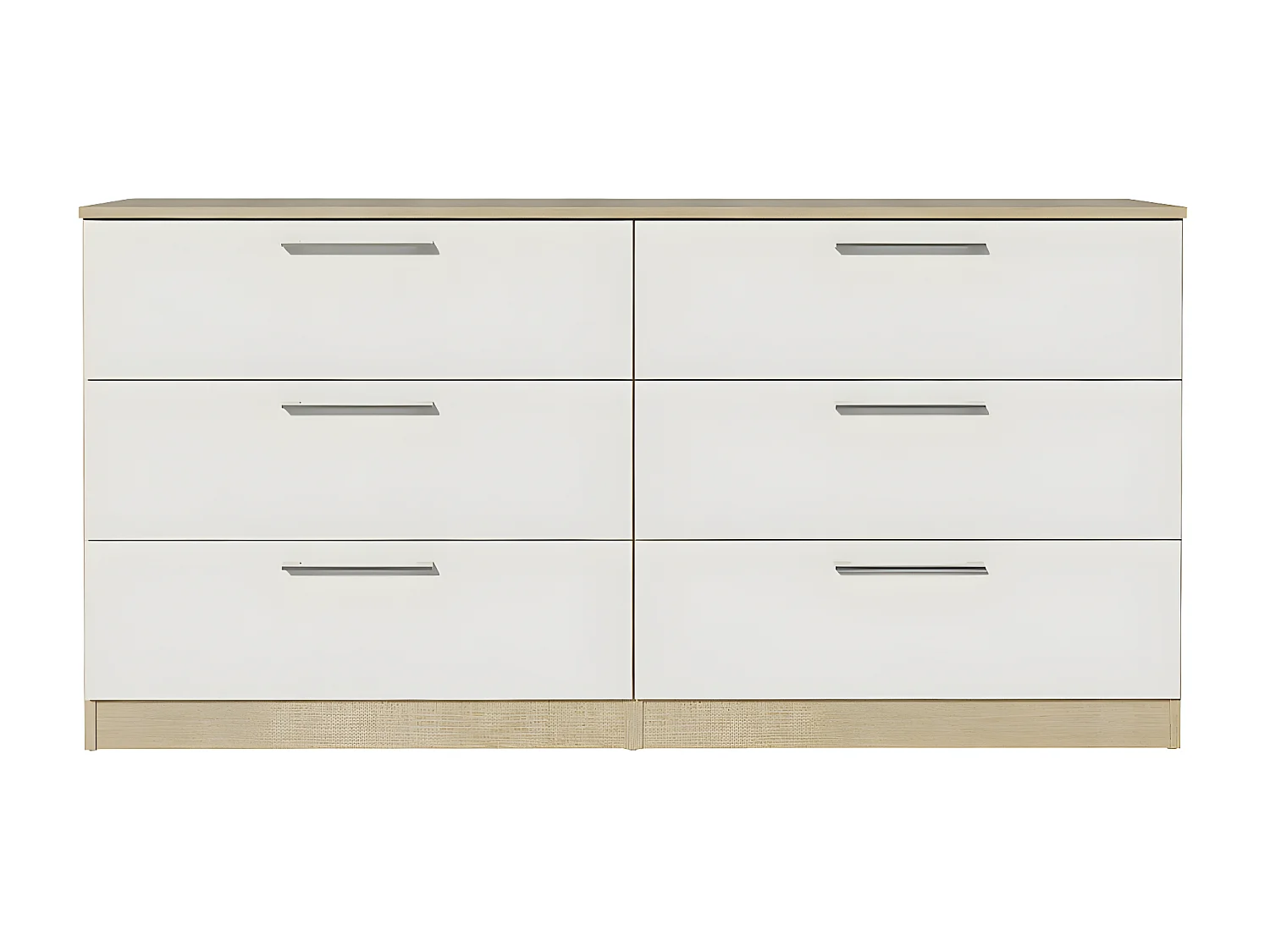 Cómoda Trend dupla 6 gavetas (Branco)