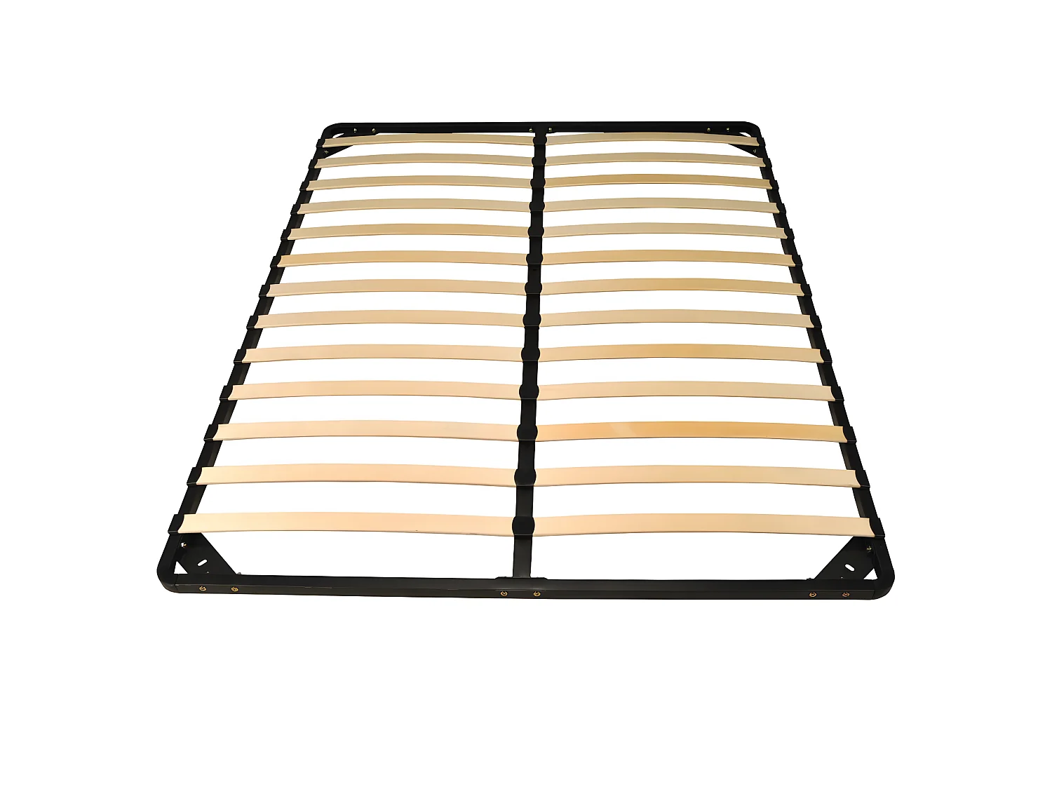 Sommier Métal RENO 140x200 cm + 1 pied amovible / Noir