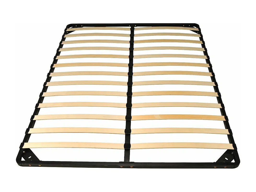 Sommier Métal RENO 140x190 cm + 1 pied amovible / Noir