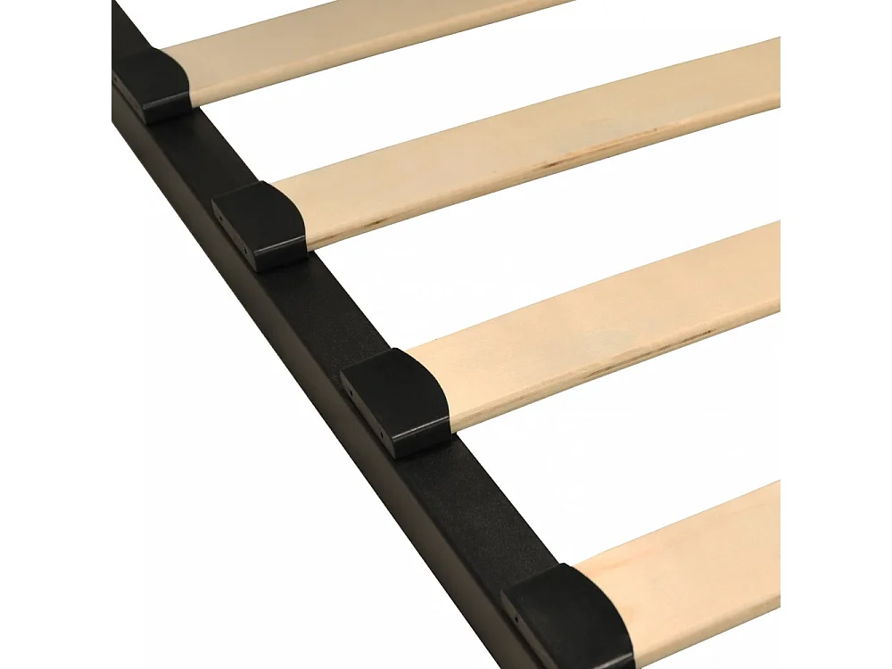 Sommier Métal RENO 140x190 cm + 1 pied amovible / Noir